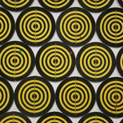 Abstract geometry representing focus and precision.