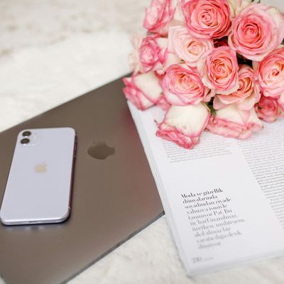 Soft blurred background of a workspace.